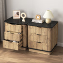 Multi Functional 3 Drawer Nightstand, Perfect For Storing Items Of Different Heights, A Perfect Combination Of Nature And Fashion - Black