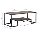 Idella - Coffee Table - Rustic Oak & Black