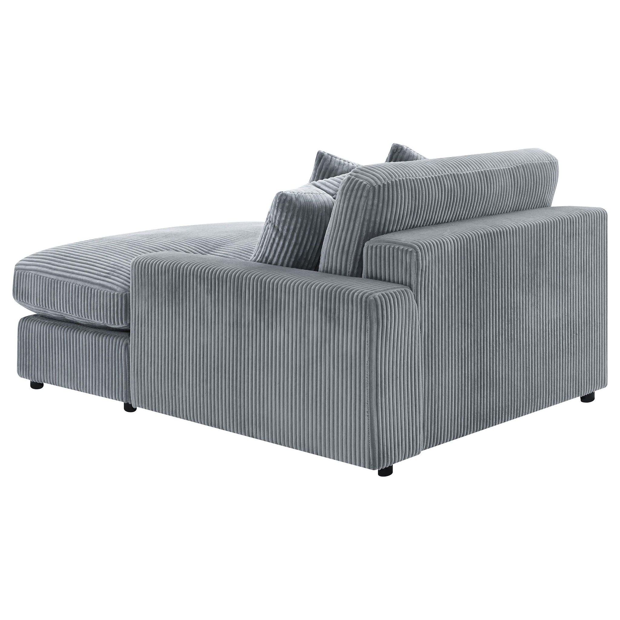 Blaine Upholstered Reversible Chaise Sectional Sofa Fog