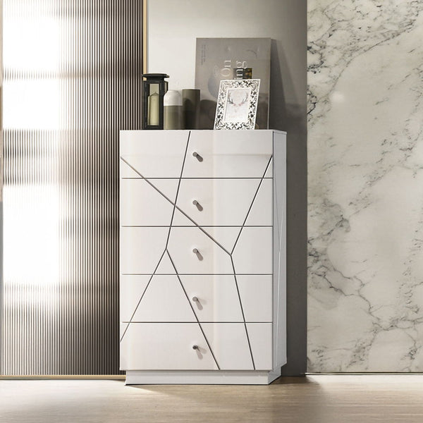 Esther - Chest - White / Silver