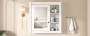 Bathroom Medicine Cabinet With Mirror, Wall Mounted Mirror Cabinet With Storage Organizer, Over The Toilet Storage White Storage Cabinet For Bathroom - White