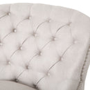 Stylish Club Chair And Ottoman Set With Birch Legs - Wheat