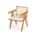 Chandigarh Farmhouse Style Cane Upholstered Dining Chairs (Set of 2)