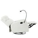 Rocking Recliner Chair, 360 Degree Swivel Nursery Rocking Chair, Glider Chair, Modern Small Rocking Swivel Recliner Chair For Bedroom, Living Room Chair Home Theater Seat, Phone Holder - Light Gray