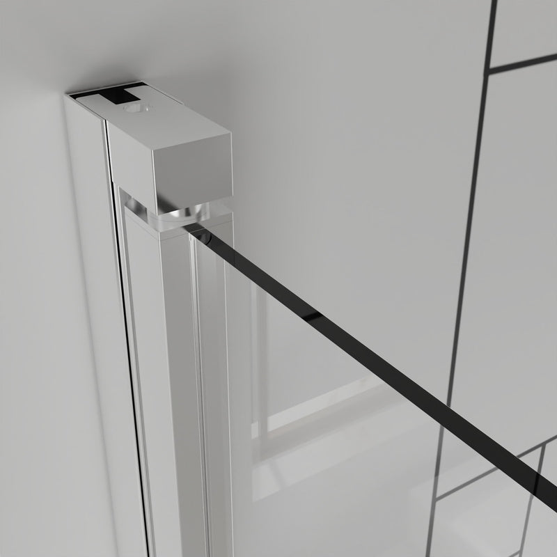 Bifold Frameless Shower Door With Tempered Clear Glass