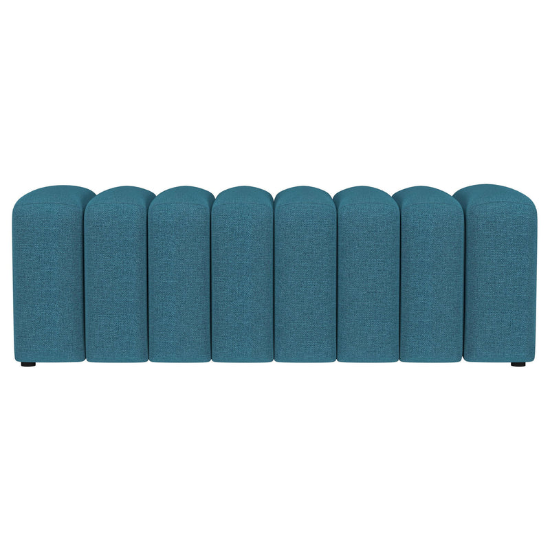 Modern Upholstered Tufted Accent Bench & Round Legs