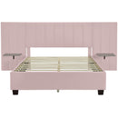 Upholstered Platform Bed With Big Headboard