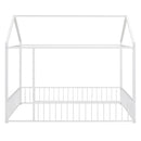 Metal Bed House Bed Frame With Fence