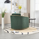 Corduroy Barrel Chair, 360 Degree Swivel