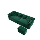 3 In 1 Convertible Sleeper Sofa Bed With Movable Ottoman