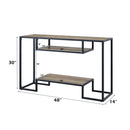 Idella - Console Table - Rustic Oak & Black Finish - Atlantic Fine Furniture Inc
