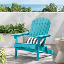 Malibu Transitional Adirondack Chair With Foldable Design - Blue