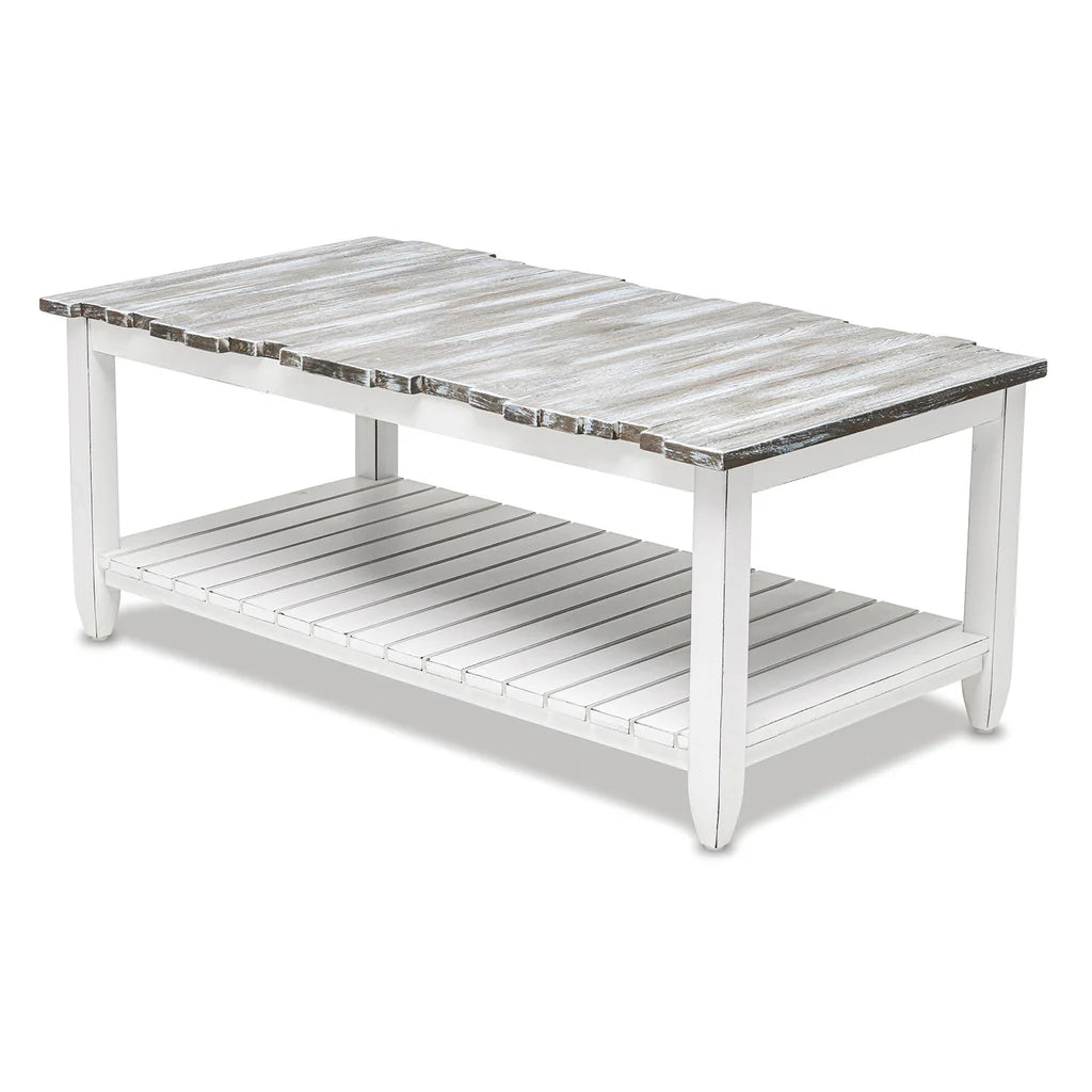 Picket Fence Coffee Table - Grey/Blanc - Atlantic Fine Furniture Melbourne FL