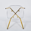 Transparent Plastic Seat Dining Chair (Set of 4)