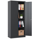 Heavy Metal Garage Storage Cabinet With Locking Doors, Steel, Adjustable Shelves