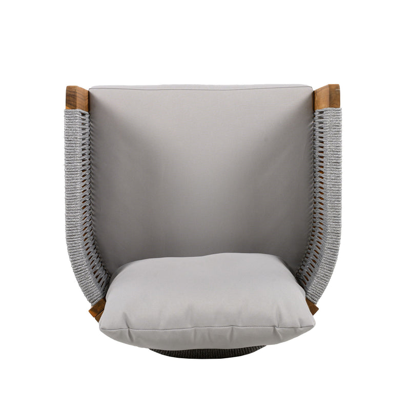 Outdoor Dining Chairs With Rope Handles (Set of 2)