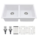 Granite Composite Double Bowl Undermount Kitchen Sink