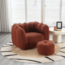 Soft Chenille Bean Bag Chair With High Resilient Foam