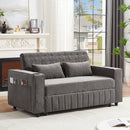 Pull-Out Sofa Bed Convertible Couch With Adjustable Backrest For Living Room