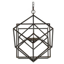 3 Light Metal Chandelier, Hanging Light Fixture With Adjustable Chain For Kitchen, Bulb Not Included - Black