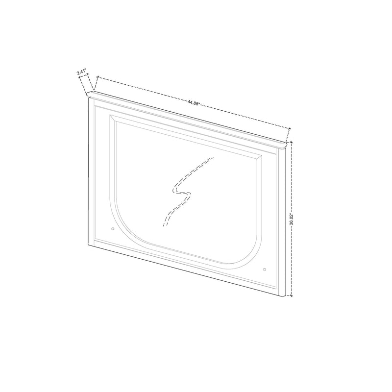 Brenda - Mirror With LED Lighting And Accent Detailing - Gray