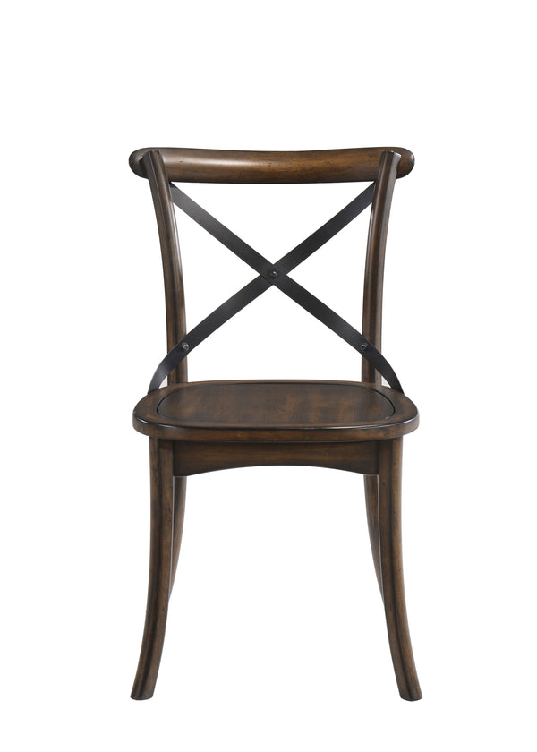 Kaelyn - Metal Side Chair (Set of 2) - Dark Oak