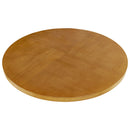 Modern Round Dining Table With Pecan Wood Veneer - Walnut