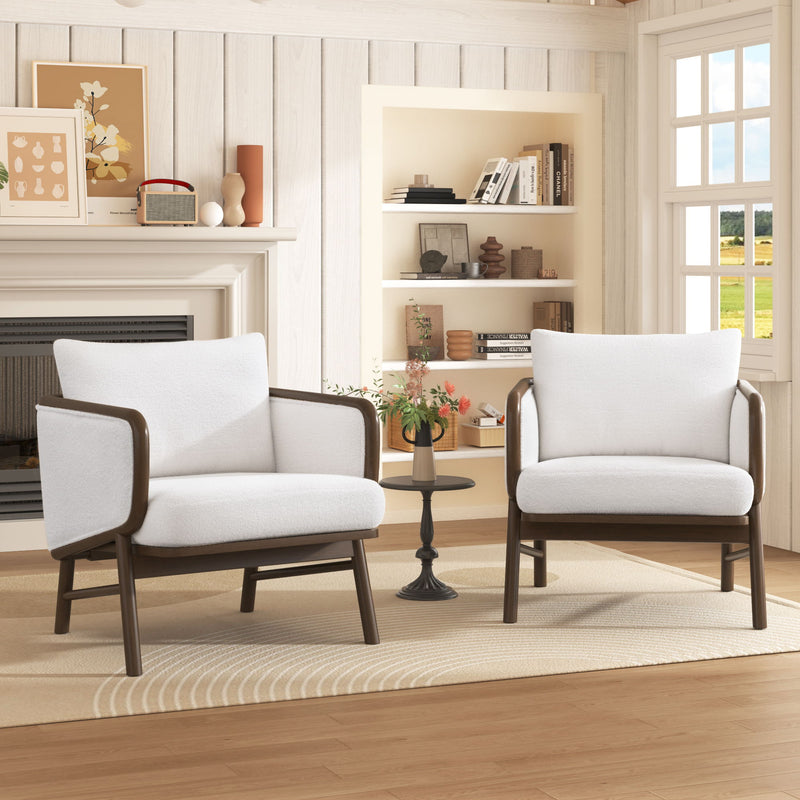 Upholstered Accent Armchair For Living Room