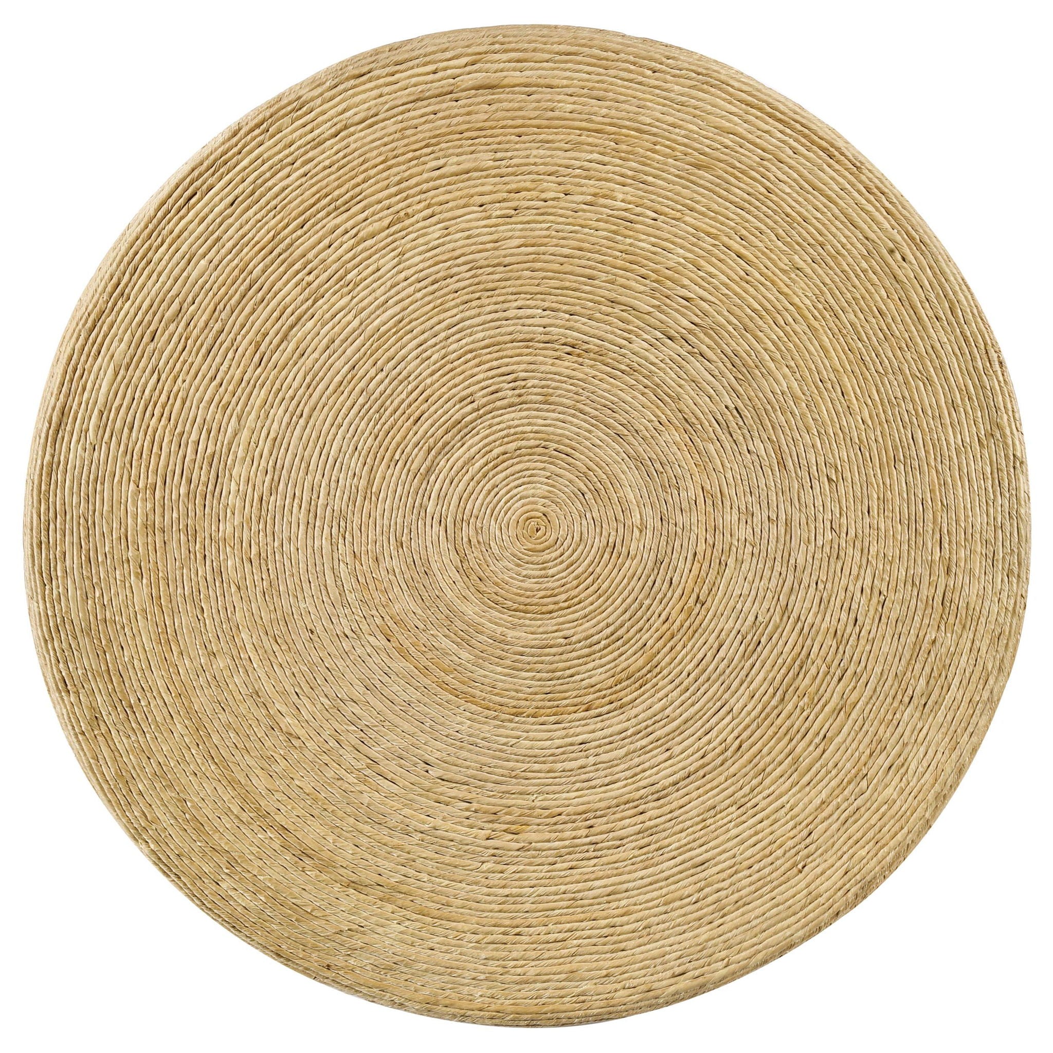 Artina Woven Rattan Round Coffee Table Natural Brown - Atlantic Fine Furniture Melbourne FL