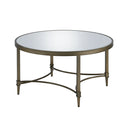Aditya - Mirrored Antique Brass Coffee Table - Antique Brass