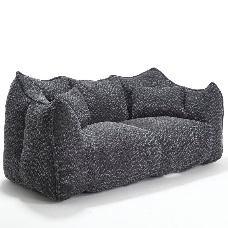 Comfortable Dual Beanbag Chair With High Resilience Foam Core For 2 People