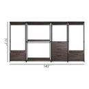 Monica - Wood Walk In Closet System With Modular Design Melamine - Rustic