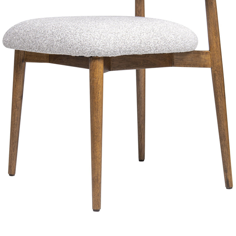 Locke - Modern Upholstered Dining Chair With Frame - Salt / Pepper