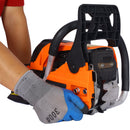 Professional Gasoline Chainsaw 20" 52Cc For Tree And Wood Cutting - Orange