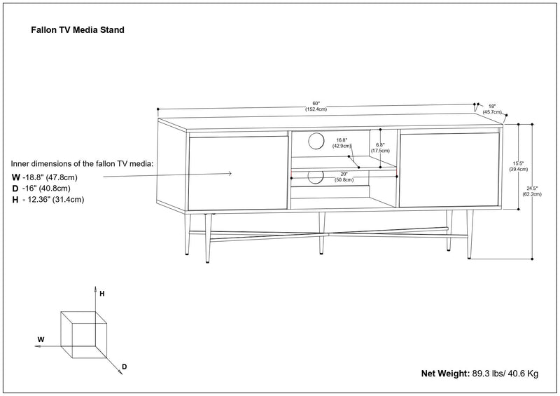 Fallon - TV Media Stand - Natural