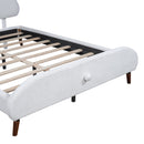 Upholstered Platform Bed With Sheep Shaped Headboard