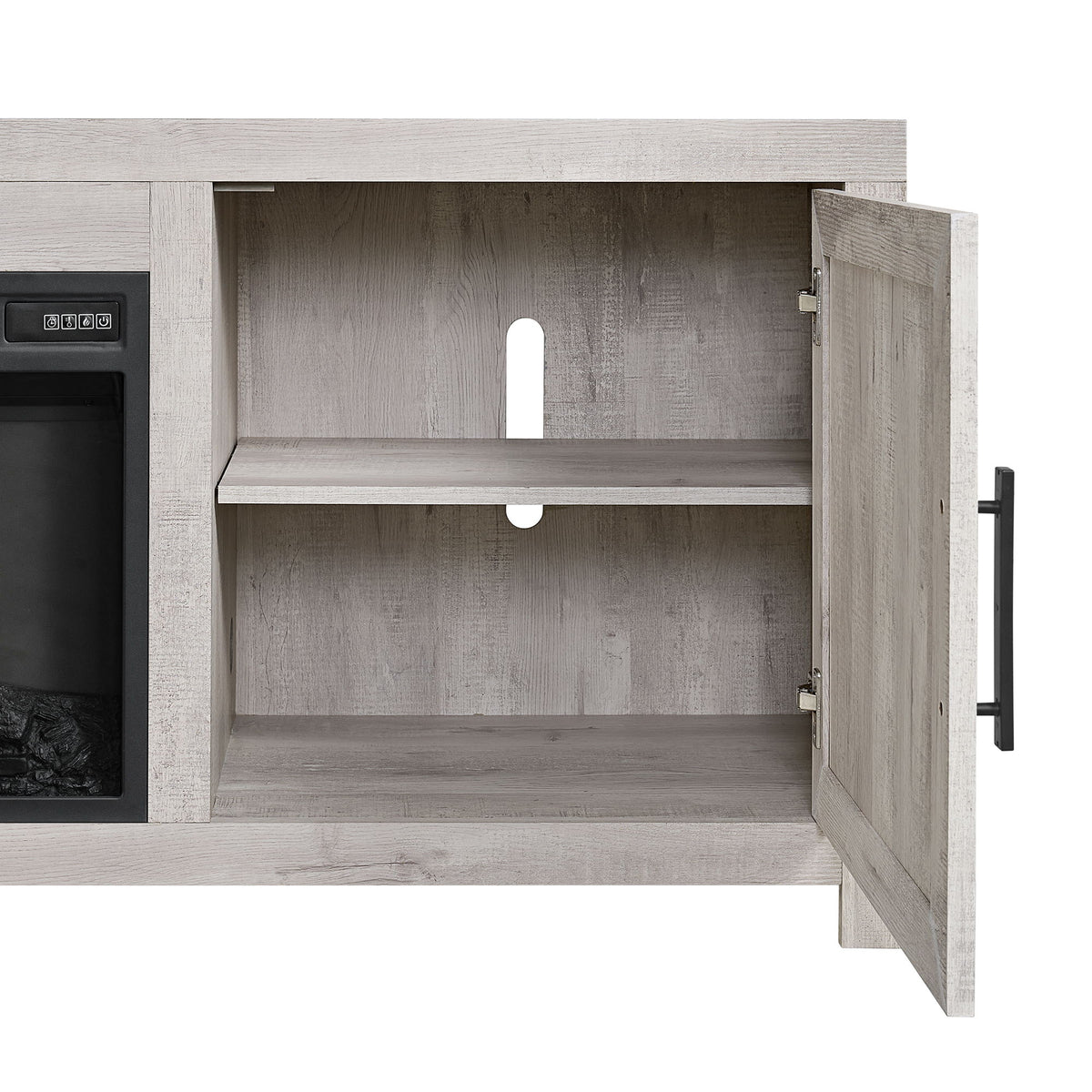 Eleanor Entertainment Unit With 71" TV Console in White by Elements International, view 15