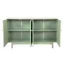 4 Door Intaglio Storage Cabinet - Mint Green