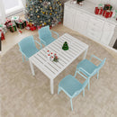 4 Piece Stackable Single Chairs With Vertical Stripe Design For All Weather