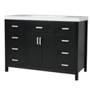 Bathroom Vanity With Sink, 2 Doors 8 Drawers, Soft Close System, Classic Design