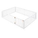 Full Size Wood Daybed Frame with Fence, White(OLD SKU:WF289662AAK)