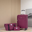 3 Piece Luggage Sets, Softshell Suitcase Spinner Wheels
