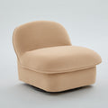 Pumpkin Shaped Swivel Accent Chair, 360 Degree Rotation For Living Room