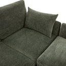 Modern Modular U-Shaped Sofa Bed With Movable Ottoman, USB Ports, Phone Holder