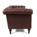 Traditional Square Arm Removable Cushion 3 Seater Sofa