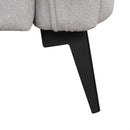 Upholstered 3 Seater Curved Sofa With Printed Pillows Chenille