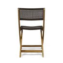 Bistro Foldable Chair With Wicker Backrest