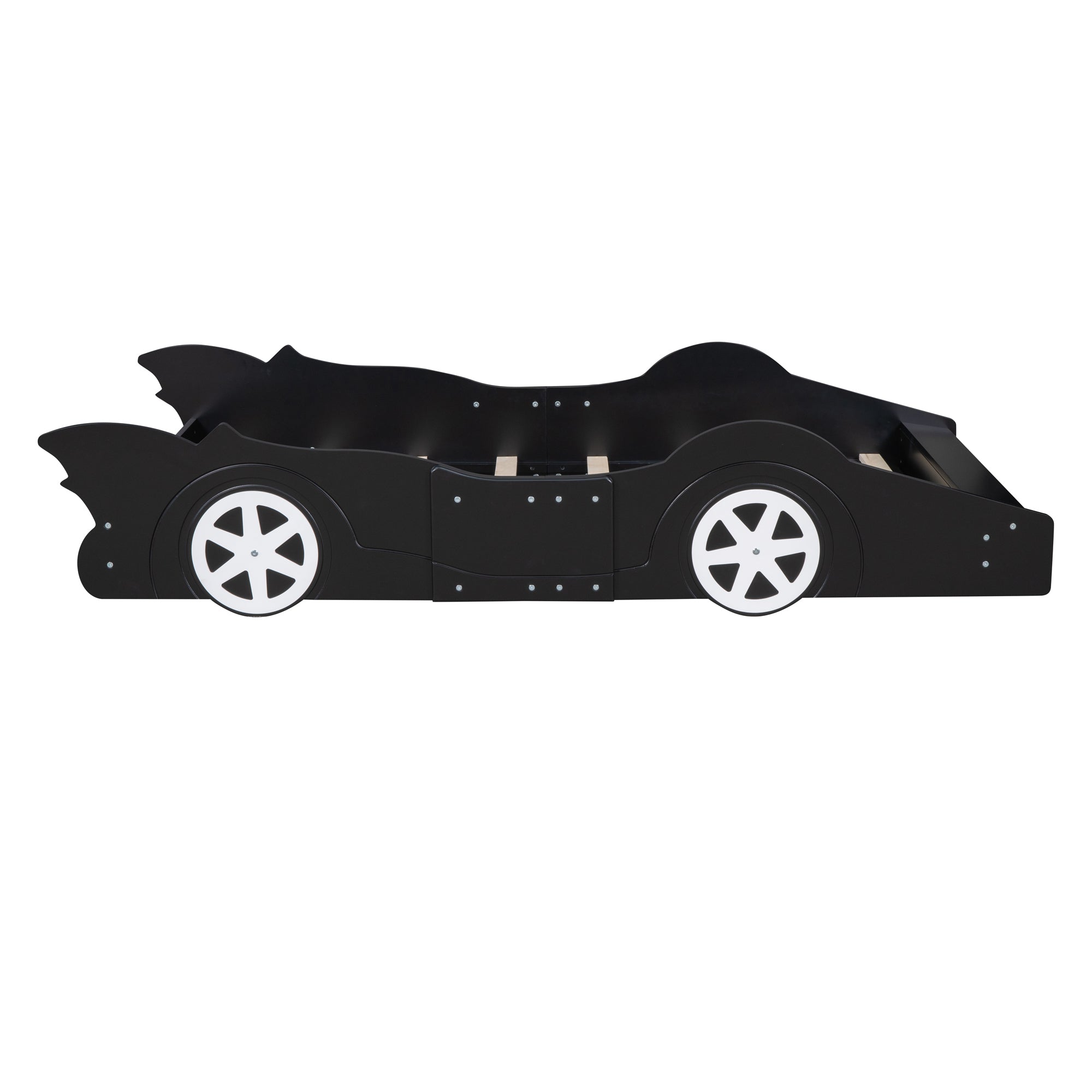 Twin Size Race Car-Shaped Platform Bed with Wheels,Black - Atlantic Fine Furniture Melbourne FL