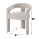Gamarya - Side Chair (Set of 2) - White Chenille