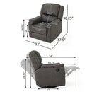Contemporary Glider Recliner With Swivel Function
